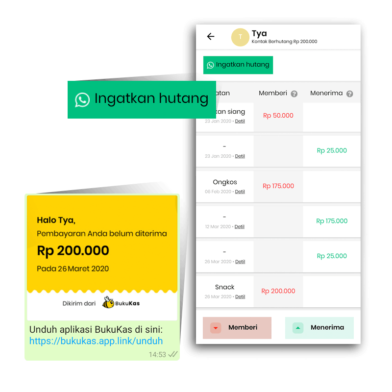 Fitur Kelola Hutang Piutang pada BukuKas - Aplikasi Pembukuan Keuangan Gratis
